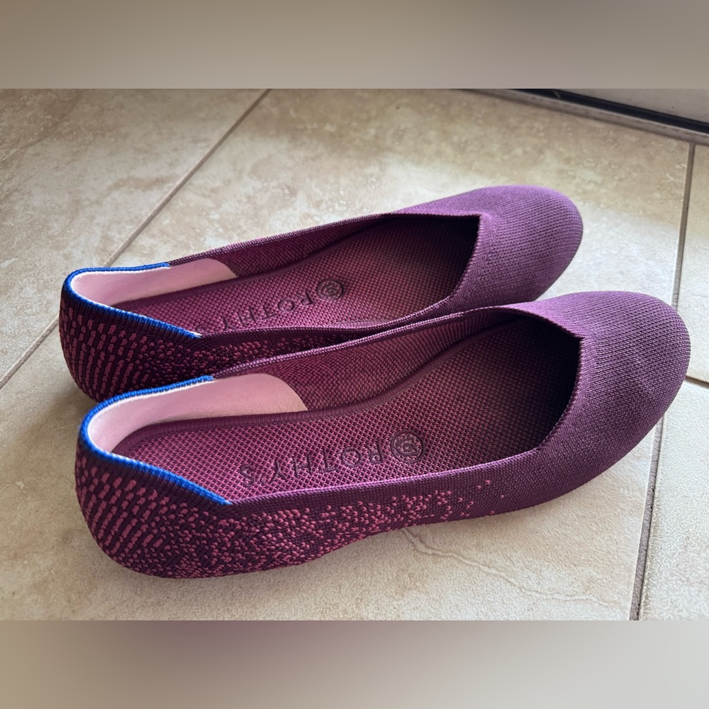 💜 ROTHY’S Fig Python Purple Ombre Flats | Size 9